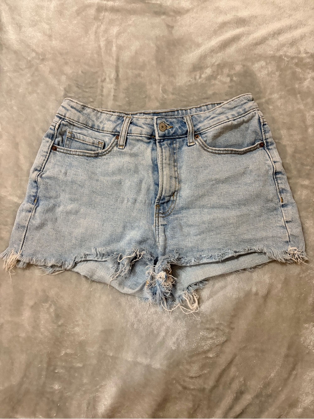 Old Navy Light Blue Distressed Denim Shorts